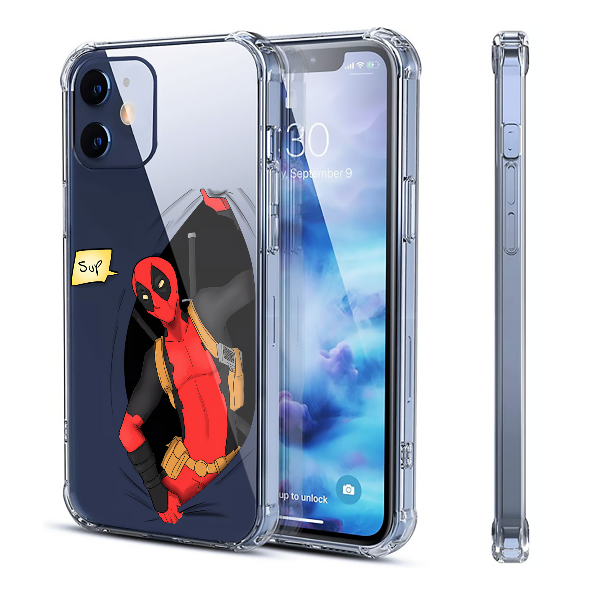 （画像用） Deadpool デッドプール 【iPhone 12シリーズ対応】透明スマホケース（クリアソフトケース）